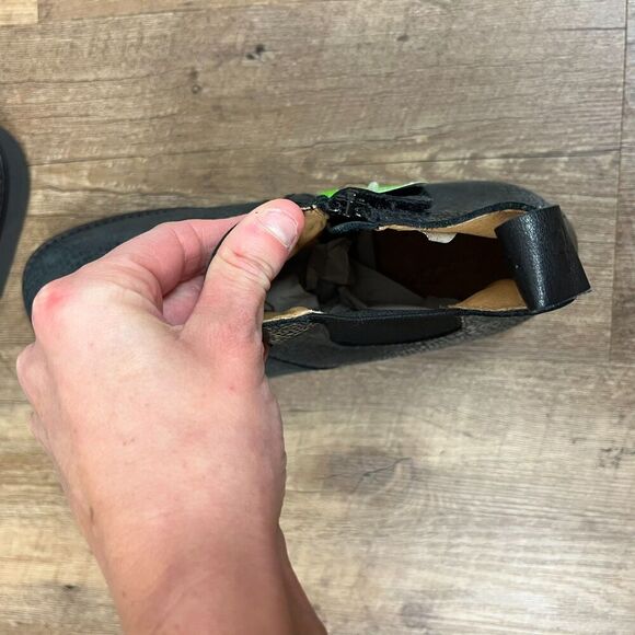 Froddo Leather Suede Snakeskin Print Black Boots Metallic Women's 40 US 9 NWT - Picture 4 of 10